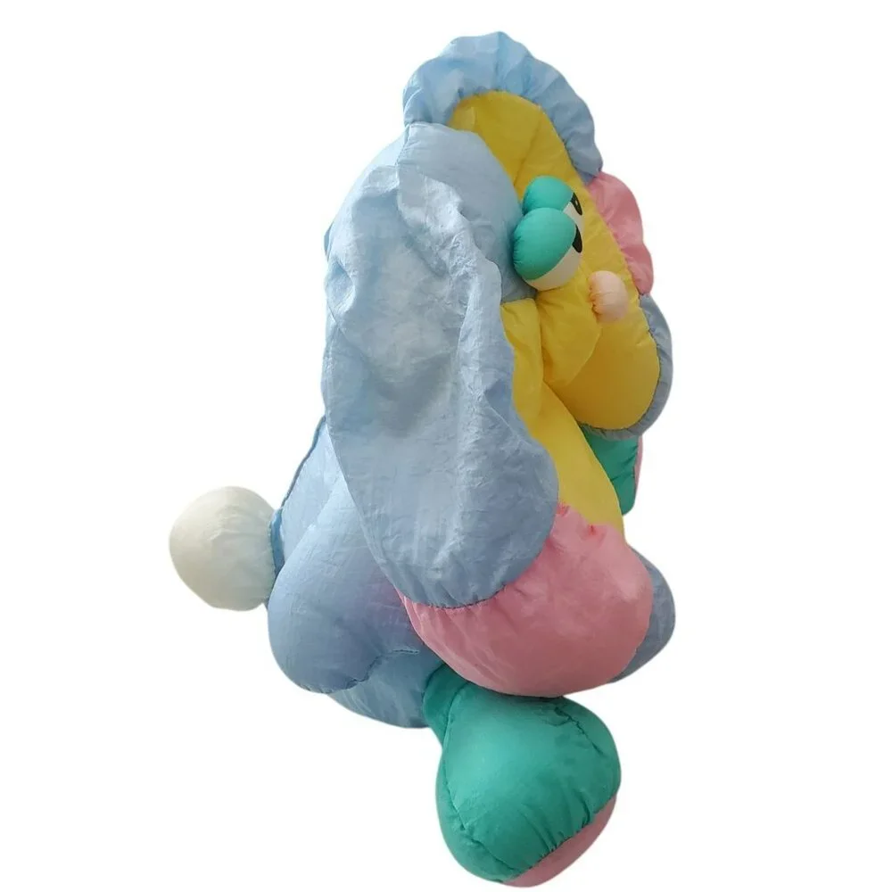 VTG Bunny Soft Dreams Pastel Puffy Parachute Easter Rabbit Nylon Stuffed Animal - Picture 4 of 12